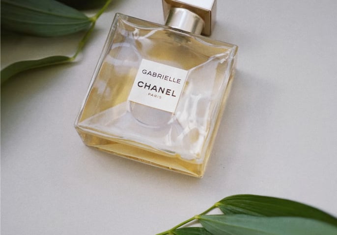 a bottle of Gabrielle Chanel perfume